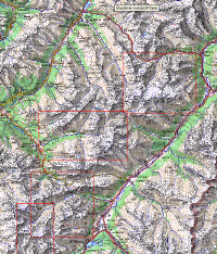 Bndner Haute Route Graubnden, overview map.